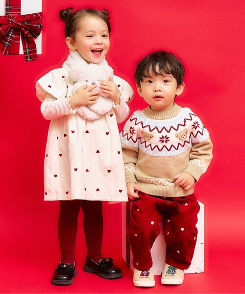 apres les cours（アプレレクール）の「tiny bear スリッポン（スニーカー・キッズ・ベージュ/ネイビー・14/15 /16/17/18）」の8枚目の写真