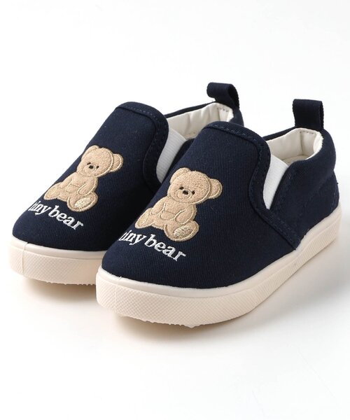 apres les cours（アプレレクール）の「tiny bear スリッポン（スニーカー・キッズ・ベージュ/ネイビー・14/15 /16/17/18）」の16枚目の写真
