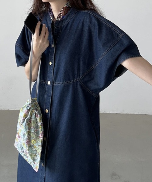 FREE STYLISTS(フリー スタイリスト)の「YUGA_YGMC Lantern sleeve denim dress(ワンピース・レディース・インディゴブルー・FREE)」の11枚目の写真