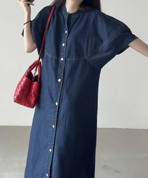 FREE STYLISTS(フリー スタイリスト)の「YUGA_YGMC Lantern sleeve denim dress(ワンピース・レディース・インディゴブルー・FREE)」の7枚目の写真