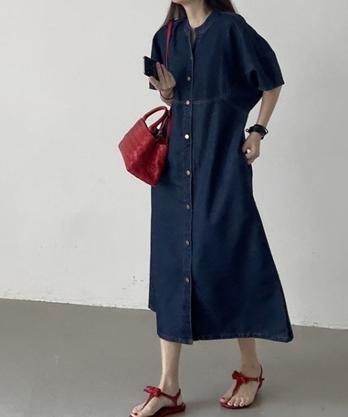 FREE STYLISTS(フリー スタイリスト)の「YUGA_YGMC Lantern sleeve denim dress(ワンピース・レディース・インディゴブルー・FREE)」の8枚目の写真