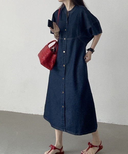 FREE STYLISTS(フリー スタイリスト)の「YUGA_YGMC Lantern sleeve denim dress(ワンピース・レディース・インディゴブルー・FREE)」の10枚目の写真