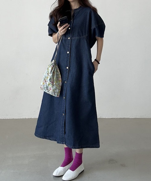 FREE STYLISTS(フリー スタイリスト)の「YUGA_YGMC Lantern sleeve denim dress(ワンピース・レディース・インディゴブルー・FREE)」の13枚目の写真