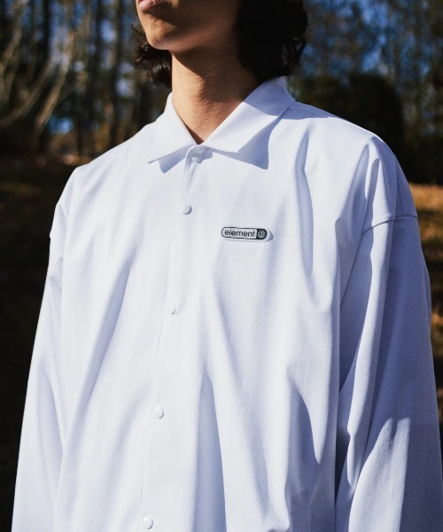 ELEMENT（エレメント）の「ELEMENT メンズ TREE COACH JACKET ジャケット 【2025年秋冬モデル】/エレメント速乾UVケアストレッチドローコード付きコーチジャケット（ブルゾン・メンズ・グレー/ホワイト・MEDIUM/LARGE/X-LARGE）」の6枚目の写真