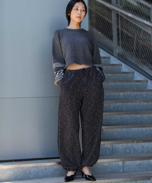 Munich(ミューニック)の「ノルディック柄ニットバックベルトプルオーバー(ニット/セーター・レディース・チャコールグレー/ボルドー/アイボリー・FREE)」の17枚目の写真