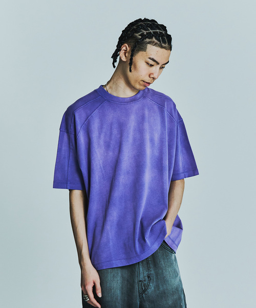 JOINT WORKS(ジョイントワークス)の「J TIGHT FIT SWITCHING TEE(Tシャツ/カットソー・メンズ・パープル/ブラック/カーキ・LARGE/MEDIUM)」の3枚目の写真