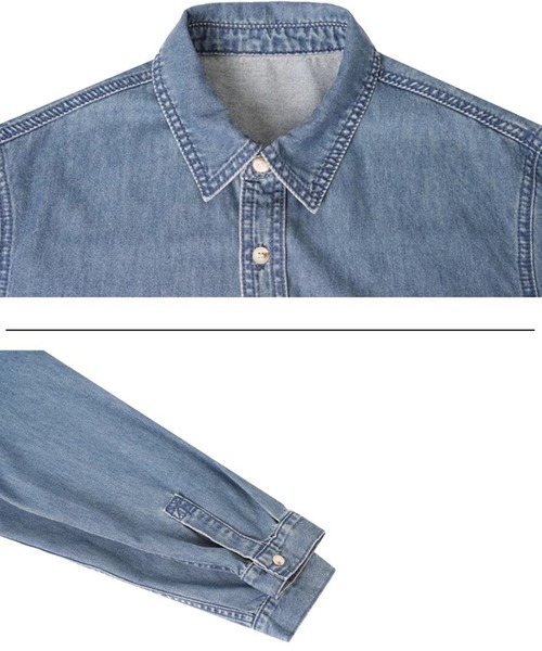 EIGHTHMONTH（エイスマンス）の「ベーシックデニムオーバーシャツ EM25a013【EIGHTHMONTH】（シャツ/ブラウス・レディース・ブルー・S/M）」の12枚目の写真