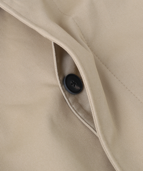 ATON（エイトン）の「ATON (エイトン) WEST POINT BALMACAAN COAT（ステンカラーコート・メンズ・ベージュ・4）」の5枚目の写真