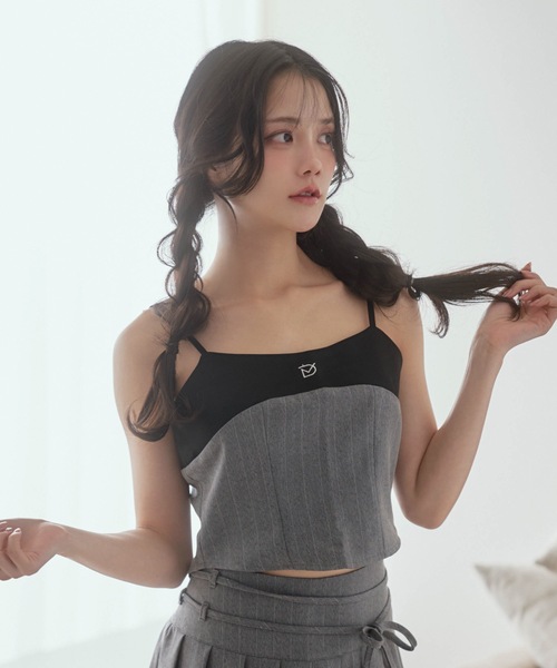 M DOLLY original* stripe camisole tops/ストライプキャミソール