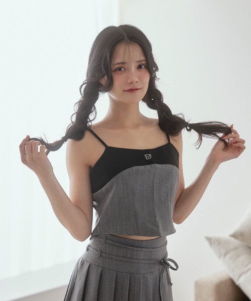 M DOLLY original* stripe camisole tops/ストライプ