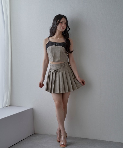 M DOLLY(エムドリー)の「*M DOLLY original* stripe camisole tops/ストライプキャミソールトップス(キャミソール・レディース・グレー/ベージュ・FREE)」の14枚目の写真