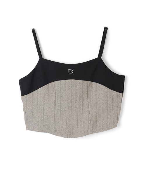 M DOLLY(エムドリー)の「*M DOLLY original* stripe camisole tops/ストライプキャミソールトップス(キャミソール・レディース・グレー/ベージュ・FREE)」の15枚目の写真