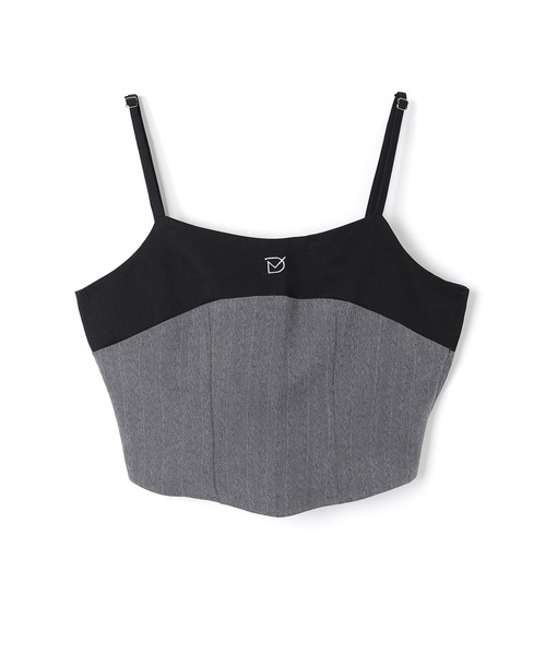 M DOLLY(エムドリー)の「*M DOLLY original* stripe camisole tops/ストライプキャミソールトップス(キャミソール・レディース・グレー/ベージュ・FREE)」の16枚目の写真
