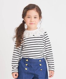 apres les cours | 【WEB限定】襟レースTシャツ/7days Style(Tシャツ/カットソー)