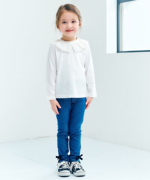 apres les cours(アプレレクール)の「【WEB限定】襟レースTシャツ/7days Style(Tシャツ/カットソー・キッズ・その他2/ラベンダー/ブラック/アイボリー・80/90/100/110/120/130/140)」の16枚目の写真