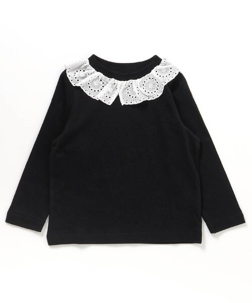 apres les cours(アプレレクール)の「【WEB限定】襟レースTシャツ/7days Style(Tシャツ/カットソー・キッズ・その他2/ラベンダー/ブラック/アイボリー・80/90/100/110/120/130/140)」の6枚目の写真