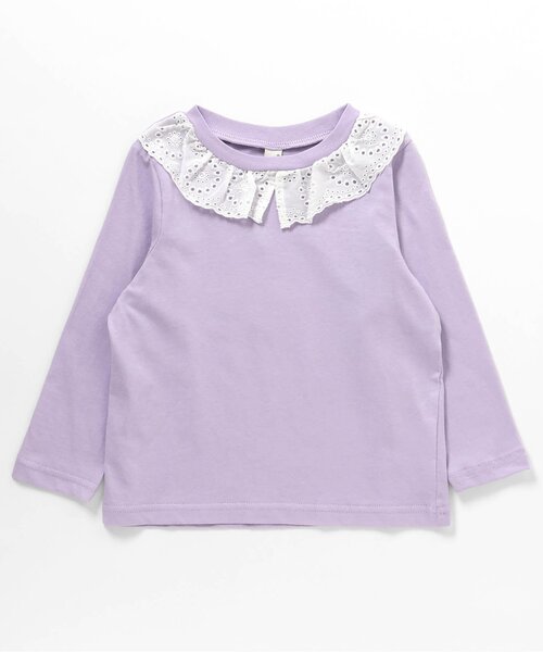 apres les cours(アプレレクール)の「【WEB限定】襟レースTシャツ/7days Style(Tシャツ/カットソー・キッズ・その他2/ラベンダー/ブラック/アイボリー・80/90/100/110/120/130/140)」の9枚目の写真