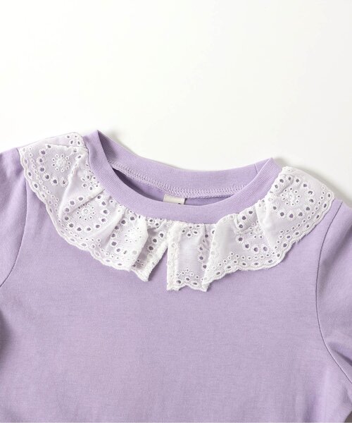 apres les cours(アプレレクール)の「【WEB限定】襟レースTシャツ/7days Style(Tシャツ/カットソー・キッズ・その他2/ラベンダー/ブラック/アイボリー・80/90/100/110/120/130/140)」の11枚目の写真