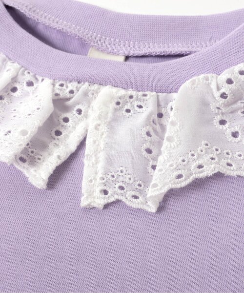 apres les cours(アプレレクール)の「【WEB限定】襟レースTシャツ/7days Style(Tシャツ/カットソー・キッズ・その他2/ラベンダー/ブラック/アイボリー・80/90/100/110/120/130/140)」の12枚目の写真