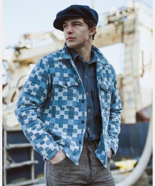 RRL(ダブル アール エル)の「パターン ジャカード オーバーシャツ(シャツ/ブラウス・メンズ・ブルー・XS/XL/S/M/L)」の4枚目の写真