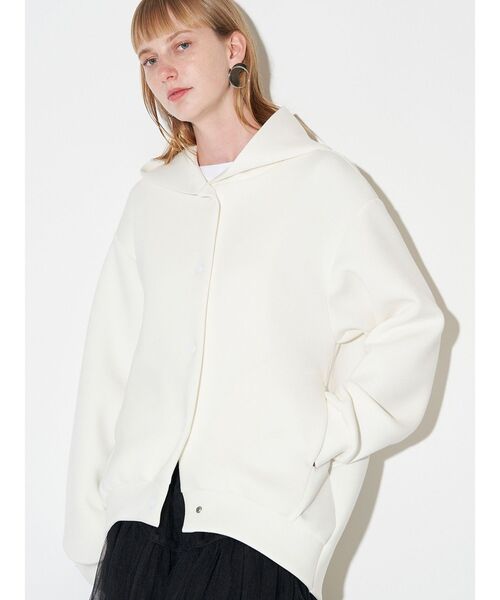 ELENDEEK（エレンディーク）の「タックヘムフーディ（パーカー・レディース・チャコールグレー/グレー/オフホワイト・FREE）」の19枚目の写真