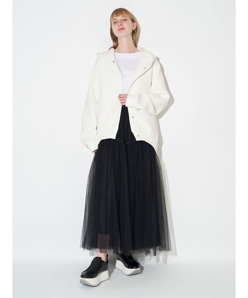 ELENDEEK（エレンディーク）の「タックヘムフーディ（パーカー・レディース・チャコールグレー/グレー/オフホワイト・FREE）」の22枚目の写真