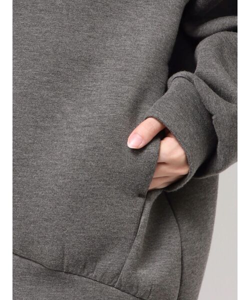 ELENDEEK（エレンディーク）の「タックヘムフーディ（パーカー・レディース・チャコールグレー/グレー/オフホワイト・FREE）」の7枚目の写真
