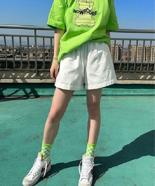 CANVAS+(キャンバスプラス)の「【CANVAS+】リラックスカラーショートパンツ(その他パンツ・レディース・ホワイト/ピンク/グリーン/イエロー/ブラック・M)」の20枚目の写真