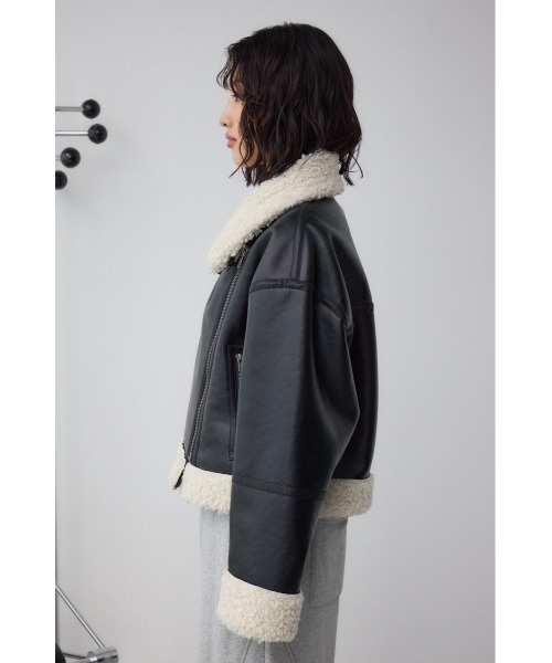 セール】フェイクレザー/スエード フェイクムートンジャケット