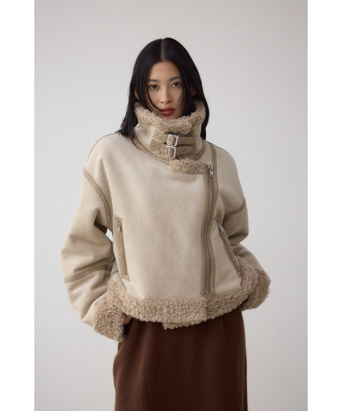 セール】フェイクレザー/スエード フェイクムートンジャケット