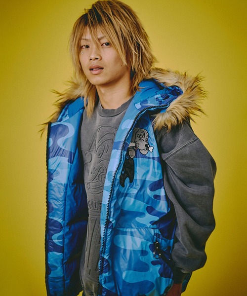 GALFY（ガルフィー）の「【GALFY/ガルフィー】パフパフレンジャーベスト /ファー取り外し可能（ベスト・メンズ・グリーン系その他/ブラック系その他/ブルー系その他・L/XL）」の3枚目の写真