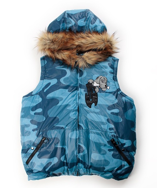 GALFY（ガルフィー）の「【GALFY/ガルフィー】パフパフレンジャーベスト /ファー取り外し可能（ベスト・メンズ・グリーン系その他/ブラック系その他/ブルー系その他・L/XL）」の6枚目の写真