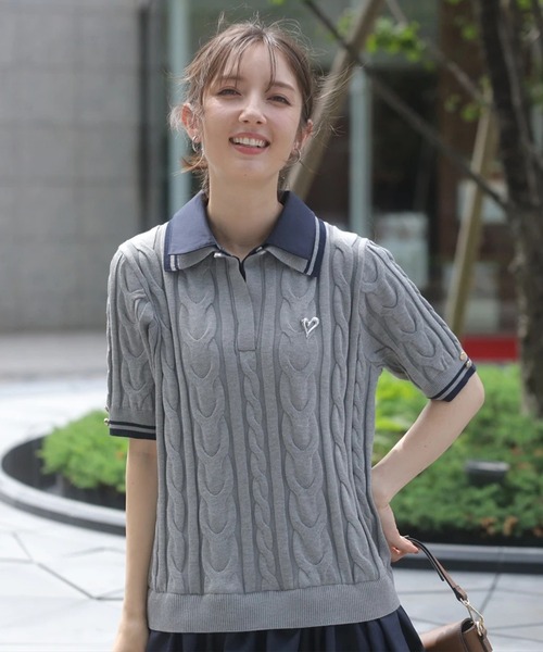 ケーブルスキッパーレイヤードミニワンピース（ワンピース