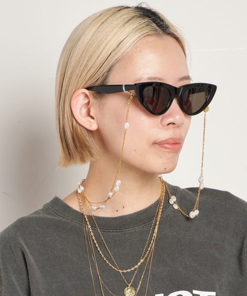 Sunny Cords/サニーコーズ】Pearly rain glasses chain（メガネ）｜AP