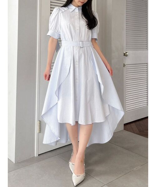 Sサイズ ヘムレイヤードシャツワンピース　dazzlin POLO BCSコラボ dazzlin POLO BCS コラボ ヘムレイヤードシャツワンピース