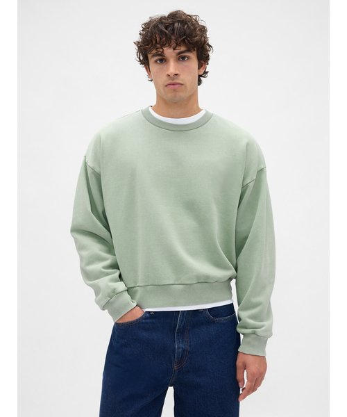 セール】ヘビーウェイト クロップド スウェットシャツ（スウェット