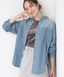 SHOO・LA・RUE | 【S-LL】大人のカジュアルコーデに こなれデニムシャツ(シャツ/ブラウス)