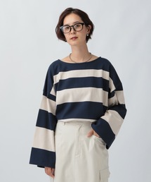 LEPSIM | 袖ワイドランダムボーダープルオーバー　582446(Tシャツ/カットソー)