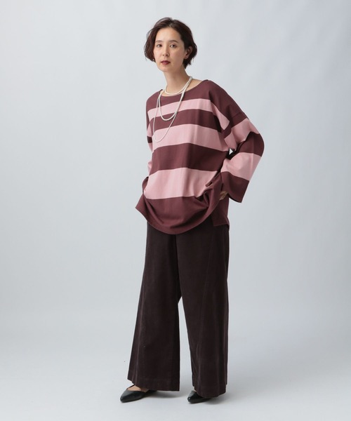 LEPSIM(レプシィム)の「袖ワイドランダムボーダープルオーバー 582446(Tシャツ/カットソー・レディース・レッド/ブラウン/ネイビー/ブラック・FREE)」の16枚目の写真