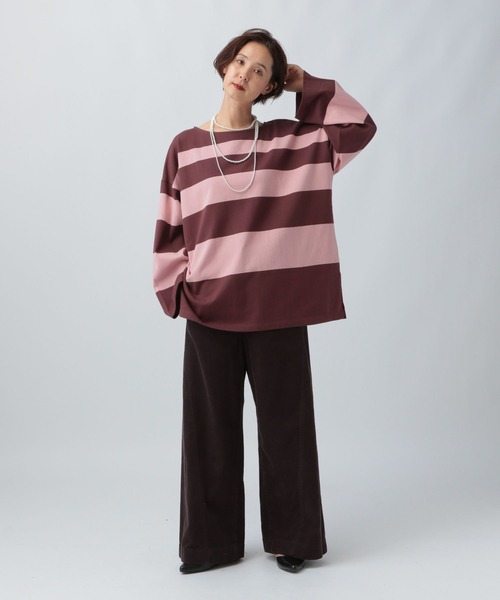 LEPSIM(レプシィム)の「袖ワイドランダムボーダープルオーバー 582446(Tシャツ/カットソー・レディース・レッド/ブラウン/ネイビー/ブラック・FREE)」の17枚目の写真