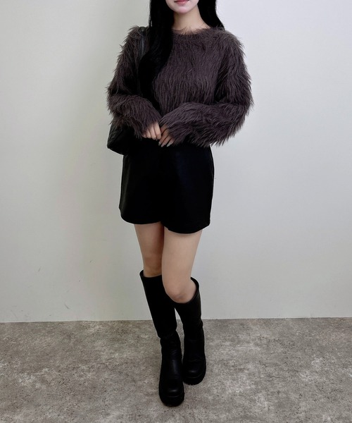 INGNI(イング)の「フェイクレザーショートパンツ/A(その他パンツ・レディース・ブラック/ブラウン・FREE)」の9枚目の写真