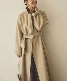 美品　ヴェルメイユパーイエナ　Aラインロングリバーコート　近年　スプリングガウン VERMEIL par iena｜《予約》スタンドカラーZIPリバーコート