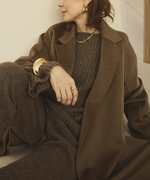 VERMEILのロングコート VERMEIL par iena コート アウター Super120s スタンドカラー