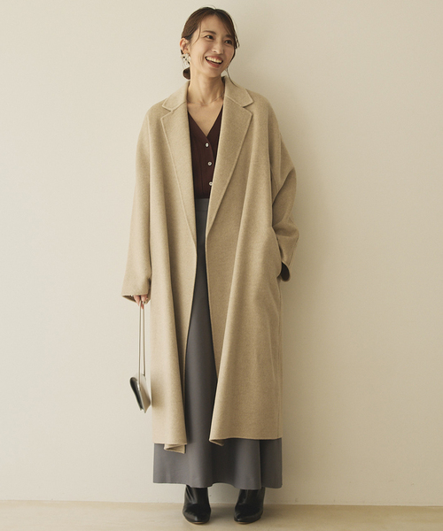 人気！ヴェルメイユパーイエナ ボアロングコート オーバーサイズ ウールコート 人気！ヴェルメイユパーイエナ ボアロングコート オーバーサイズ