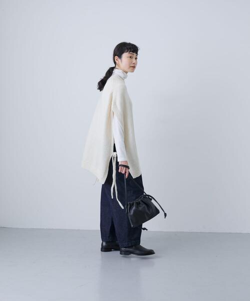 かぐれ(カグレ)の「ペルーワイドニットベスト(ニット/セーター・レディース・グレー/アイボリー・FREE)」の7枚目の写真