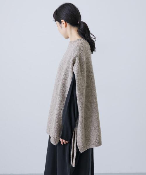 新品タグ付き かぐれ アルパカ混ワイドニットベスト グレー かぐれ - 新品タグ付◉ ペルーワイドニットベスト かぐれ GRAY DOORSの