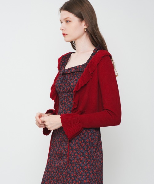 Deicyアイレットフリルニットカーディガン アイレットフリルニットカーディガン（カーディガン/ボレロ）｜DEICY