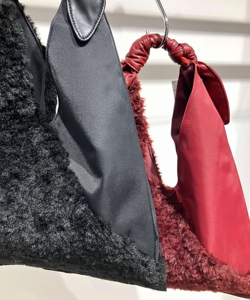 Casselini（キャセリーニ）の「ワンハンドルコンビトート（トートバッグ・レディース・バーガンディー/ブラック・ONE SIZE）」の8枚目の写真