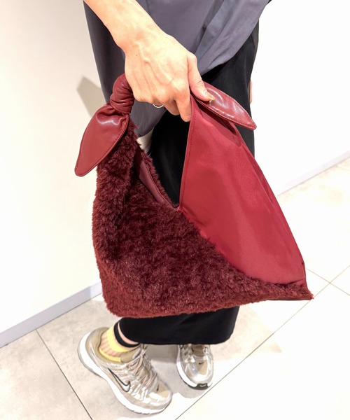 Casselini（キャセリーニ）の「ワンハンドルコンビトート（トートバッグ・レディース・バーガンディー/ブラック・ONE SIZE）」の9枚目の写真