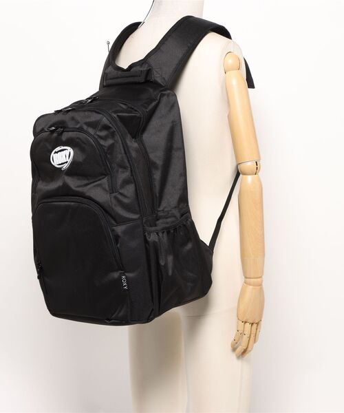 ROXY（ロキシー）の「ROXY/ロキシー バックパック GO OUT【A4対応】 撥水加工 保冷機能 RBG254301（バックパック/リュック・レディース・ブラック×ホワイト/ブラック×ブルー/ブラック×レッド・FREE）」の7枚目の写真